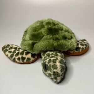 SeaWorld Sea Turtle Plush Green, Beige and Brown Stuffed Animal 10"